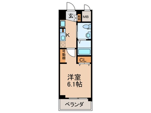 ｴｽﾃﾑﾌﾟﾗｻﾞ京都御所ﾉ内REGIA(404)の物件間取画像